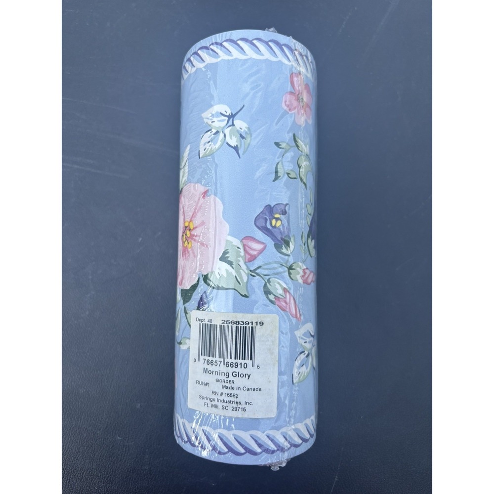 Wallpaper border Floral Morning Glory Cottage Core Blue 15 feet  Vintage